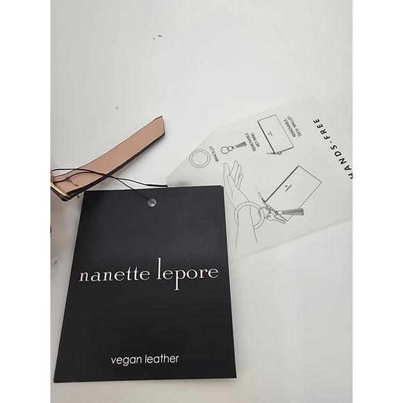 Nanette Lepore Pink Wristlet Wallet Vegan Leather with Key Ring NWT - Picture 4 of 5